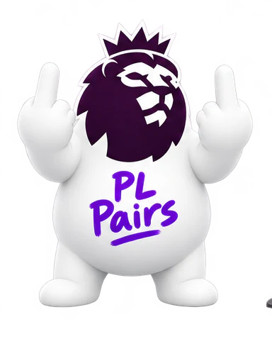 PL Pairs mascot making an angry two-handed gesture
