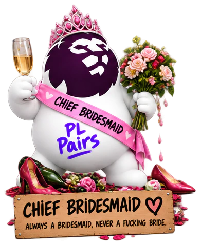 PL Pairs Chief Bridesmaid mascot for fourth place